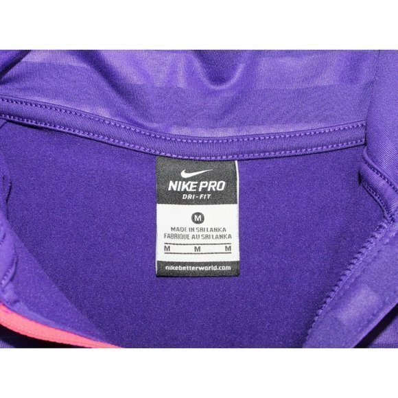 Nike Pro Hyperwarm Dri Fit 1/2 Zip Training Pullover 622313 Womens Size Medium - Picture 5 of 5